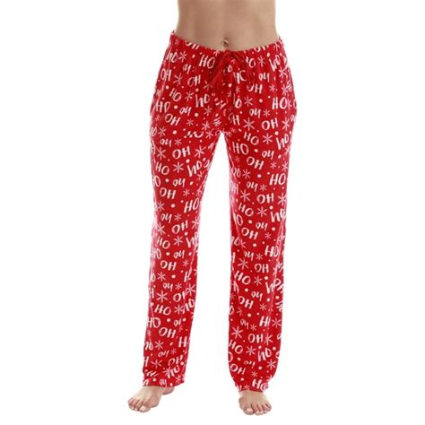 Just Love Fleece Pajama Pants For Women Sleepwear Pjs Red Ho Ho Ho