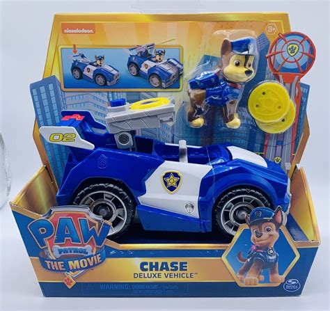 Paw Patrol The Movie Chase Deluxe Vehicle and Figure New | #4585267888