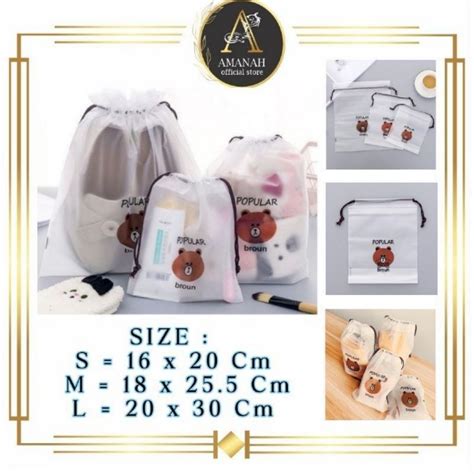 Jual Travel Pouch Organizer Tas Serut Travel Pouch Strotage Make Up