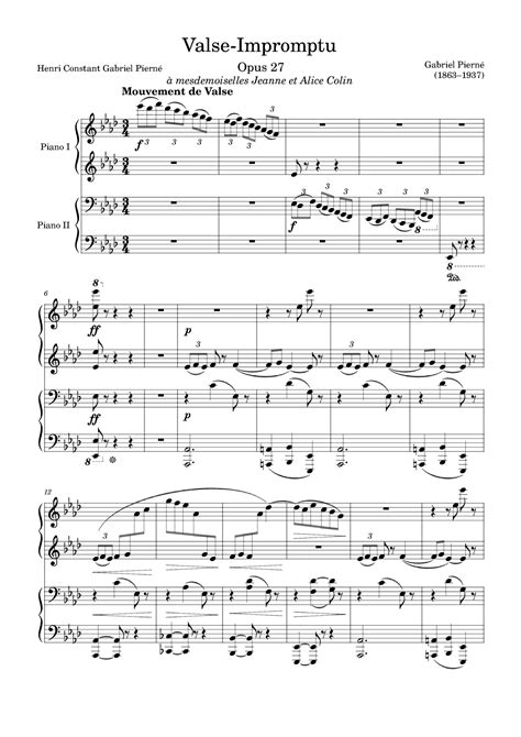 Valse Impromptu Opus 27 In Ab Major Arr Zachary Corbett Sheet Music