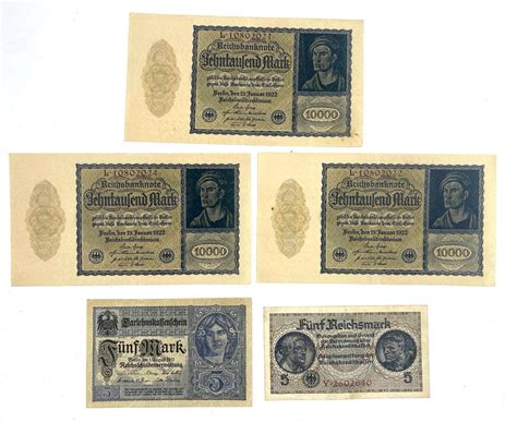 At Auction: Vintage German Reichmark Banknotes