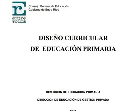 El Impresionante Dise O Curricular Del Segundo Ciclo En Entre R Os