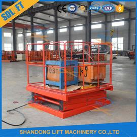 Safe 1 5T 3 5M Stationary Hydraulic Scissor Lift Hydraulic Warehouse