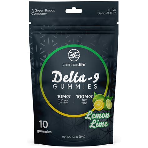 Cannabis Life Delta 9 Thc Gummies Lemon Lime 10mg Thc 10ct The Cannabis Pharmacy