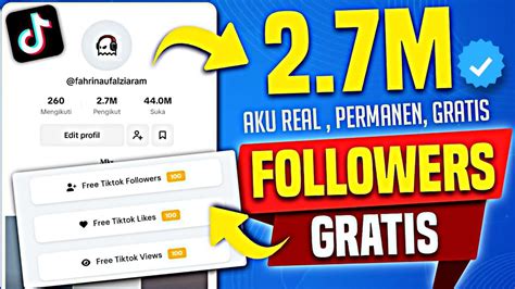 SEKALI KLIK LANGSUNG TERKENAL Cara Menambah Followers Tiktok