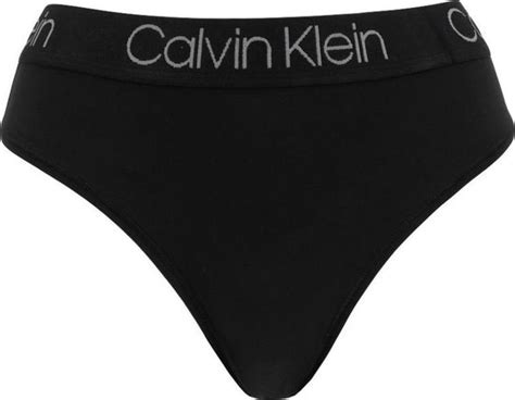 Calvin Klein Dames Hoge Taille Strings 3 Pack Zwart Wit En Grijs