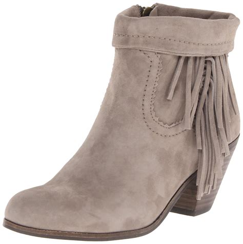 Sam Edelman Women S Louie Ankle Fringe Boot Tan Suede 8 5 M US EBay