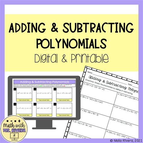 30 Adding And Subtracting Polynomials Worksheet Worksheets Decoomo