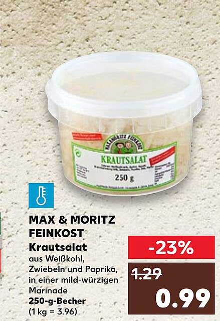 Max Moritz Feinkost Krautsalat Angebot Bei Kaufland Prospekte De