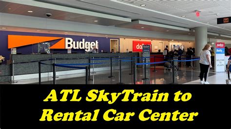 Domestic Terminal To Rental Car Center Using The Skytrain Atl Airport