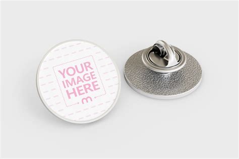 Blank Round Lapel Pin Badge Mockup Generator Mediamodifier