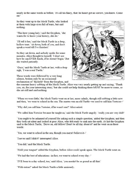 Alice In Wonderland Excerpt Pdf