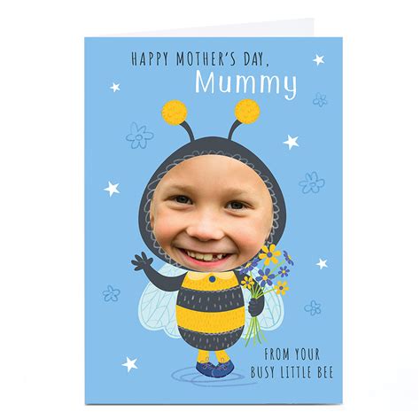 Buy Photo Dalia Clark Mother S Day Card Busy Little Bee Mummy Blue For Gbp 2 29 Card Factory Uk