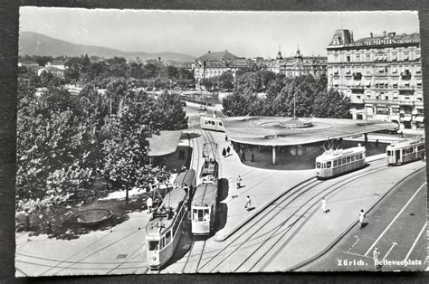 Zürich Bellevueplatz Tram Oldtimer Autos ca 1950 Kaufen auf Ricardo