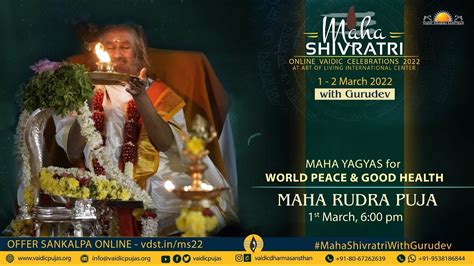 Maha Shivratri Special Maha Rudra Puja For World Peace With Gurudev Sri