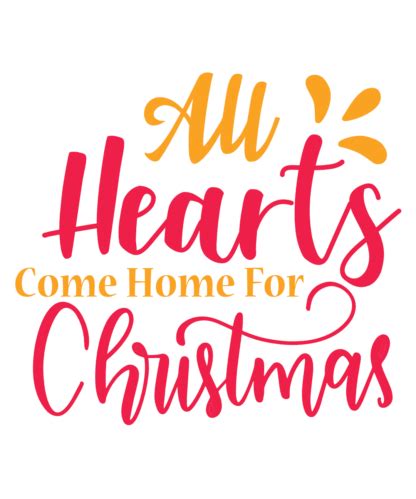 All Hearts Come Home For Christmas Holiday Free Svg File SVG Heart