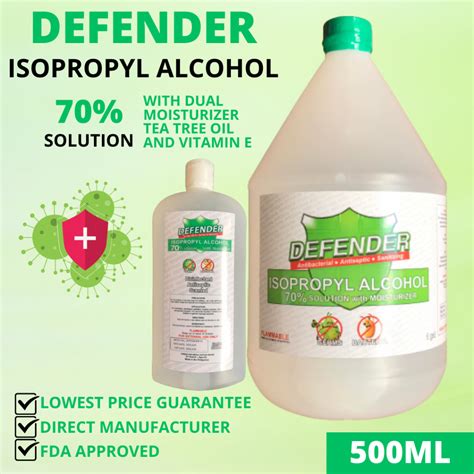 DEFENDER ISOPROPYL ALCOHOL 500ML TENDERNESS SCENT FDA APPROVED AND