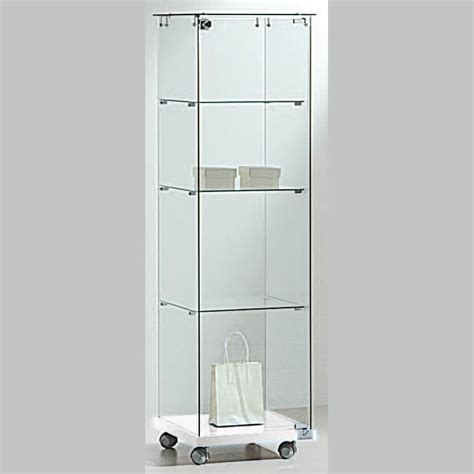 400mm Wide Freestanding Glass Display Case Access Displays