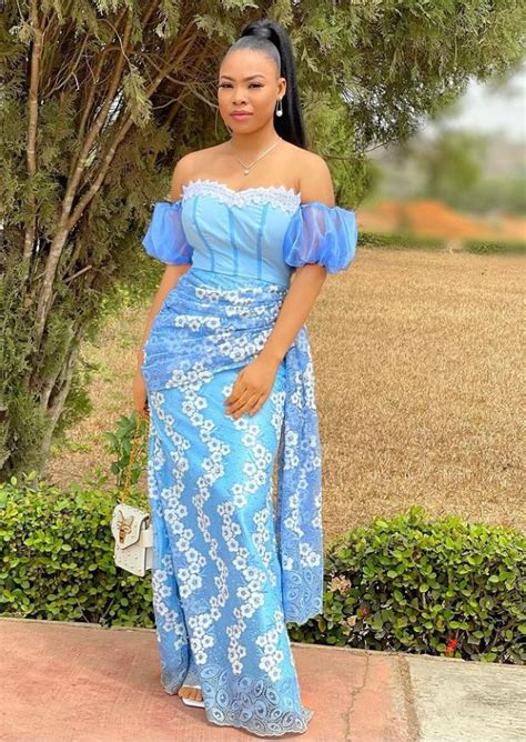 Gorgeous Royal Blue Colour Aso Ebi Styles For Owambe Parties