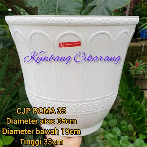 Jual Pc Cjp Roma Cm Pot Bunga Tinggi Besar Motif Roma Bagus