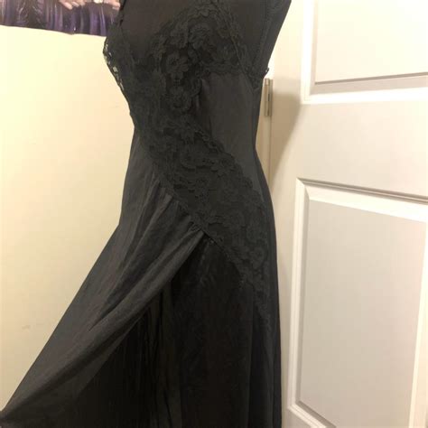Vintage Black Lingerie Nightgown Its A Bit Hard To Depop