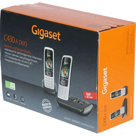 Gigaset C430A Duo Schwarz Schnurlose Telefone Mindfactory De