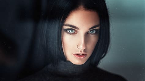 Alla Berger Georgy Chernyadyev Green Eyes Model Brunette Women