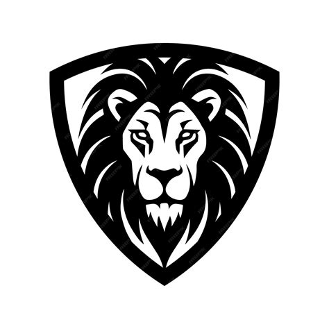 Premium Vector Lion Head Shield Logo Design Vector