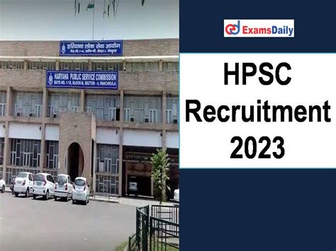 Hpsc Recruitment 2023 Released Salary Rs 124001 Pm Graduates Can Apply