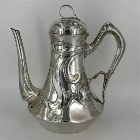 Antique Coffee Pot In Silver Otto Wolter Schw Bisch Gm Nd Um