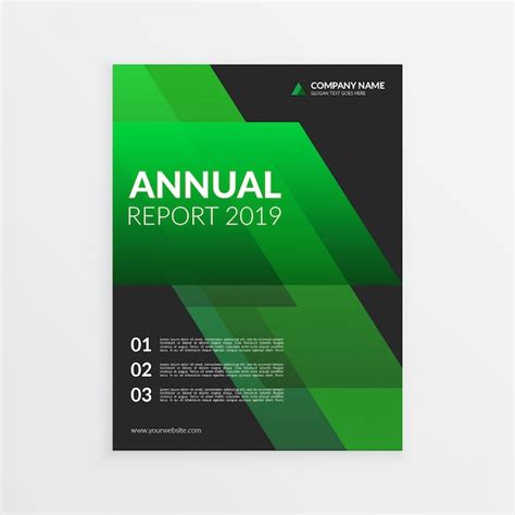 Plantilla De Portada Del Informe Anual Moderno Vector Premium