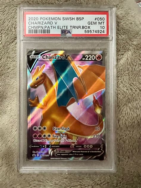 Mavin Pokemon Psa Charizard V Swsh Full Art Champions Path