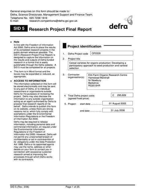 Publishable Through The Defra Website Orgprints Form Fill Out And