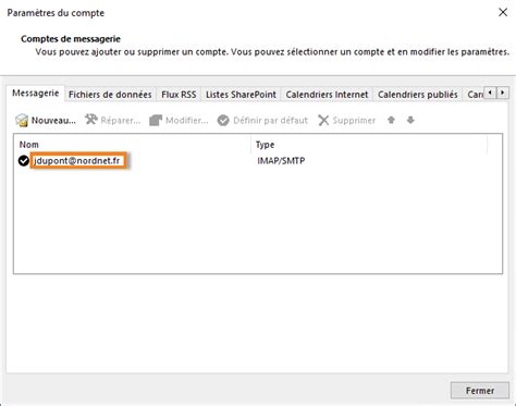 Assistance Nordnet Param Trer Votre Logiciel De Messagerie Avec Votre