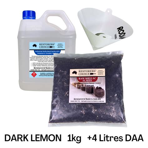 Shellac And Denatured Alcohol Combo Kit For French Polishing 1kg And 4l