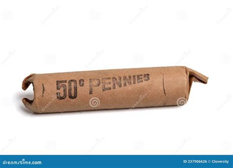 Paper Roll of Pennies stock photo. Image of coins, savings - 237906626