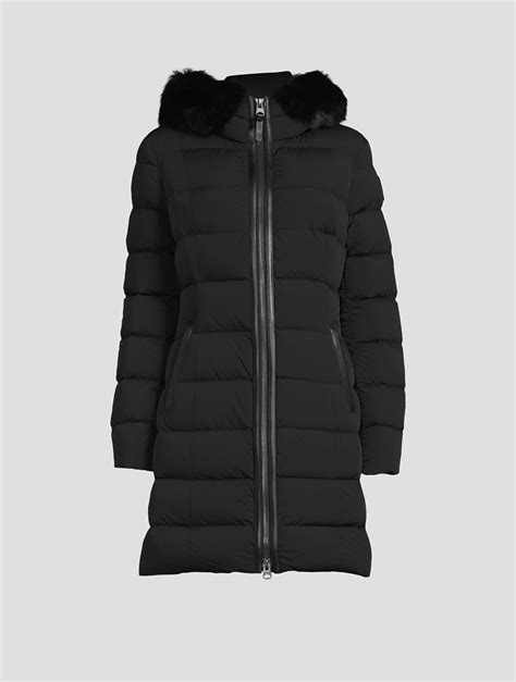 MACKAGE Calla Shearling Trimmed Down Coat Holt Renfrew