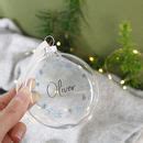 Personalised Christmas Flat Glass Bauble By Olivia Morgan Ltd