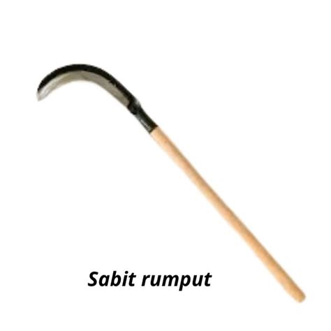 READY STOCKGrass Sickle With Wood Handle Sabit Rumput Potong Rumput