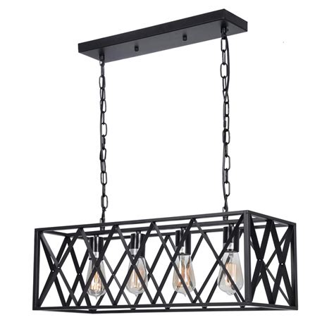 OUSGAR Black Modern Kitchen Island Lighting Farmhouse Chandelier