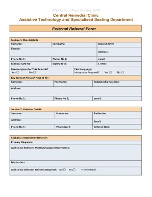 Fillable Online Atss Referral Form October Fax Email Print Pdffiller