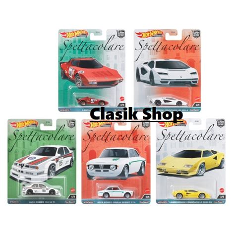 Jual Hot Wheels Spettacolare Lamborghini Countach Lpi Alfa Romeo Lp Qv Shopee Indonesia