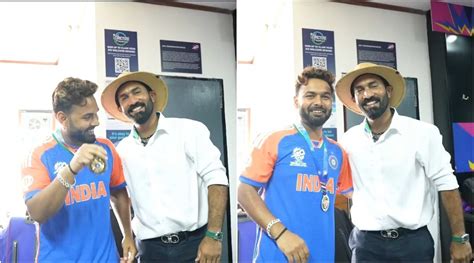 Watch Rishabh Pant Receives ‘best Fielder Medal From Dinesh Karthik