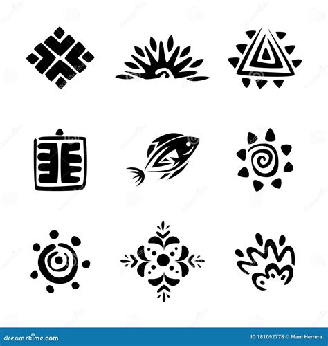 Variety of Hawaiian Tribal Symbols Stock Vector - Illustration of icons ...