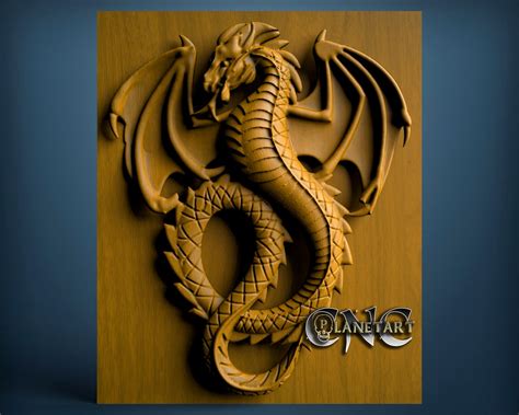 Dragon 3D STL Model CNC Router Engraver Artcam Aspire CNC Etsy