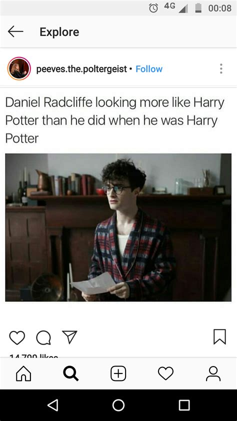 Daniel Radcliffe looking more like Harry Potter than he ever did being ...