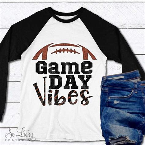 Game Day Vibes Football Printable Sublimation Products Swak