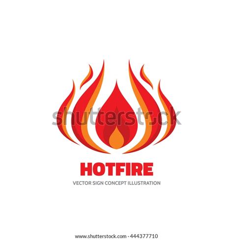 Hot Fire Vector Logo Concept Illustration Stock Vector Royalty Free Shutterstock