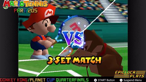 Mario Tennis Part 205 Donkey Kong Planet Cup Quarterfinals N64