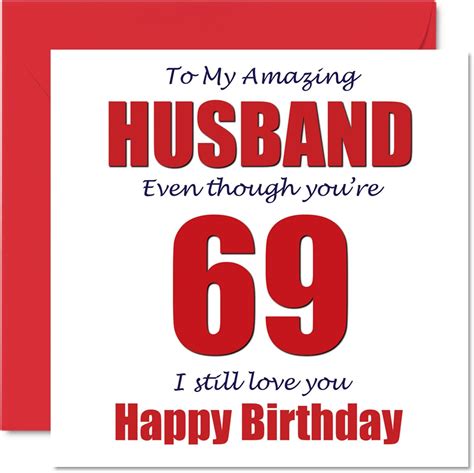 Funny 69th Birthday Cards For Husband 69 I Still Love